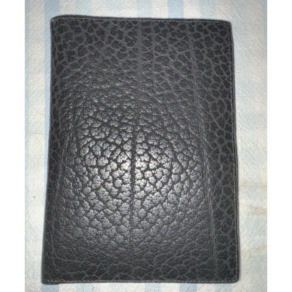 Vintage BOND STREET Travel Wallet Passport Holder Black Soft Leather W/ ID Cards